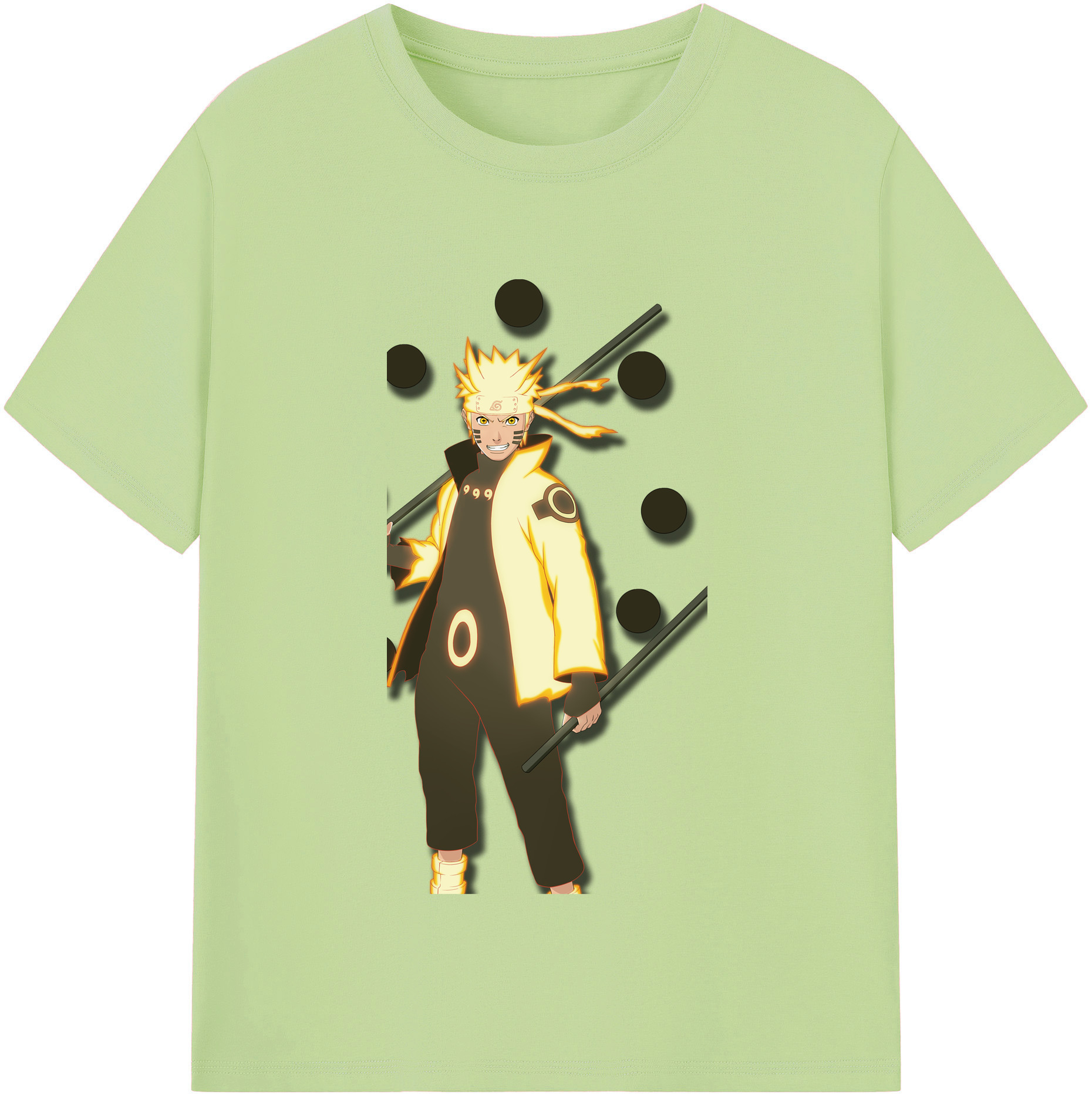 （画像用） NARUTO -ナルト- うずまき ナルト Uzumaki Naruto 綿100％半袖Tシャツ（フロントプリント）